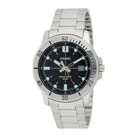 Reloj Casio para hombre, diseño análogo con dial marrón y acero inoxidable, resistente al agua y manecillas luminosas