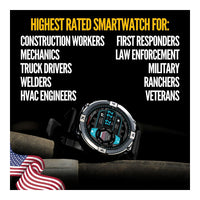 CARBINOX X-Ranger Smart Watch con llamadas, rastreador fitness resistente al agua IP69K, compatible Android e iOS, pantalla AMOLED