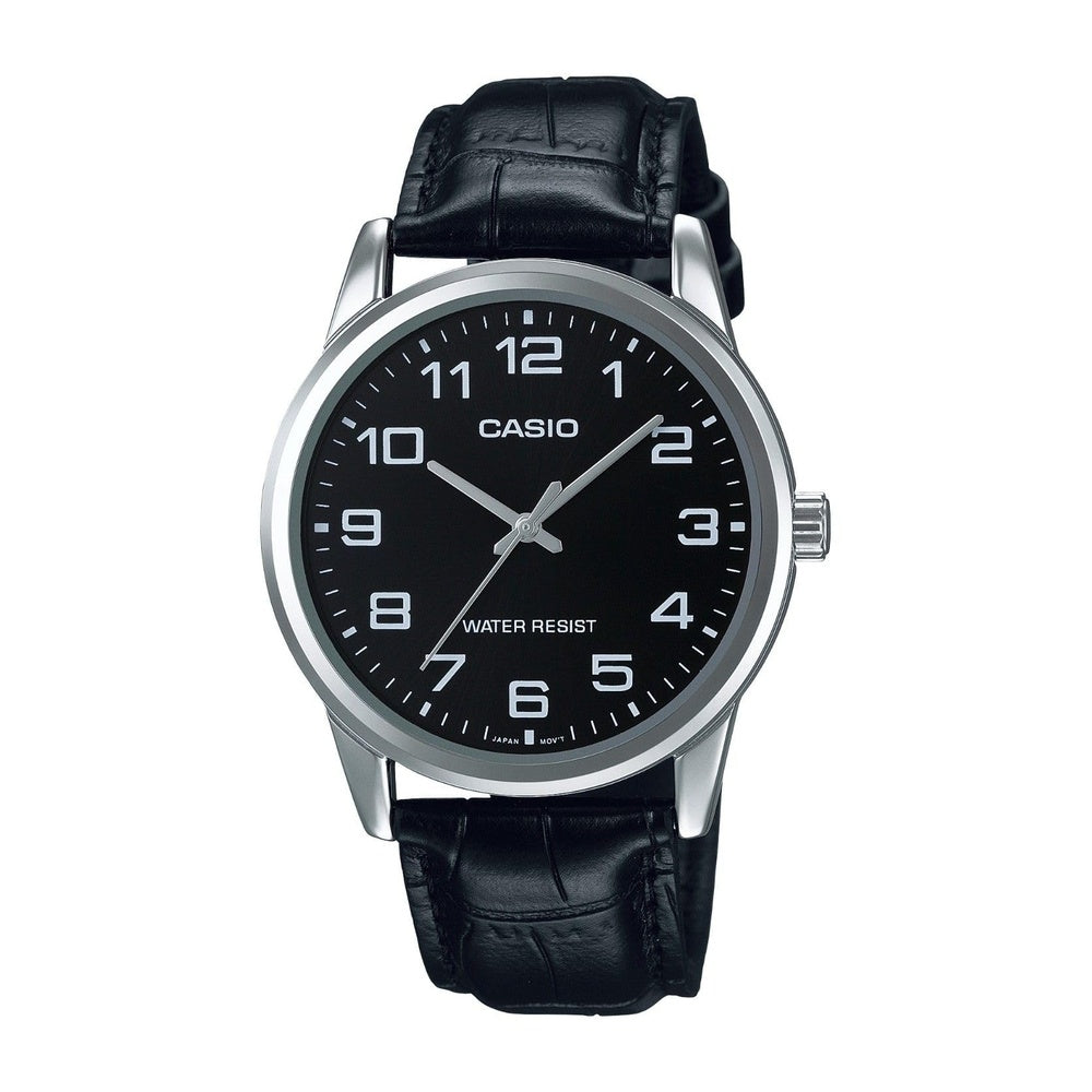 Reloj de pulsera Casio para hombre MTP-V001L-1BUDF en blanco con movimiento de cuarzo y resistencia al agua