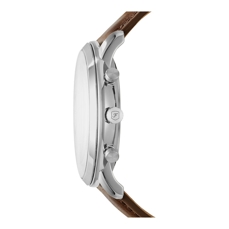 Fossil Neutra Reloj cronógrafo para hombre con pulsera de acero inoxidable o correa de cuero auténtico