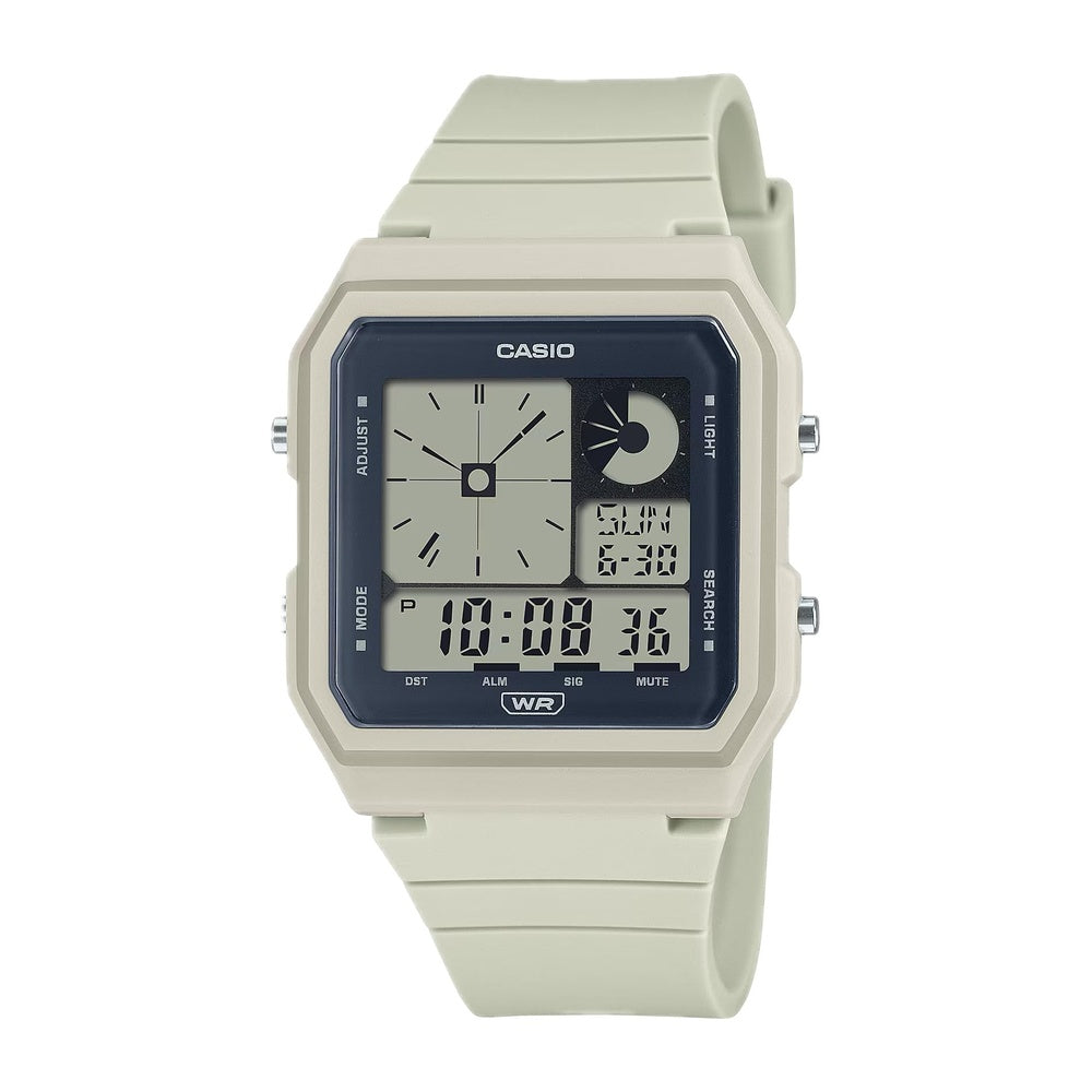 Reloj digital Casio POP Bio-Based con correa renovable, retroiluminación LED y alarma diaria