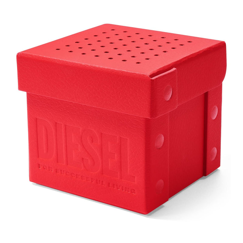 Diesel Reloj Mr. Daddy 2.0, cronógrafo de cuarzo y acero inoxidable, diseño militar, negro y plateado