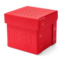 Diesel Reloj Mr. Daddy 2.0, cronógrafo de cuarzo y acero inoxidable, diseño militar, negro y plateado