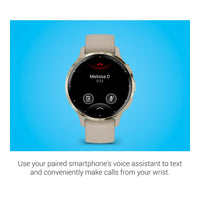Garmin Venu 3S Smartwatch Dorado Suave Con Bisel De Acero Inoxidable, Pantalla Táctil AMOLED, Correa De Silicona