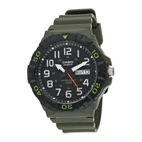 Reloj Analógico Deportivo para Hombre Casio MRW200H, Resistencia al Agua, Fecha, Bisel rotatorio, Batería 3 años, Verde