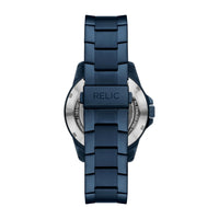 RELIC by Fossil, reloj masculino automático, esfera esqueleto azul, acero inoxidable, resistente al agua hasta 50 metros