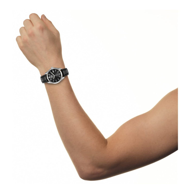 Reloj Citizen Eco-Drive para hombre, correa de cuero negro, caja de acero inoxidable, manos y marcadores luminosos, calendario, resistente al agua