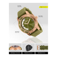 Reloj de cuarzo para hombre Invicta Specialty con correa de silicona y caja de acero inoxidable