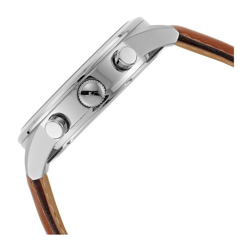 Flynn Cronógrafo: Reloj de Cuero Marrón de Fossil, Elegante y Resistente al Agua, Ideal para Hombres