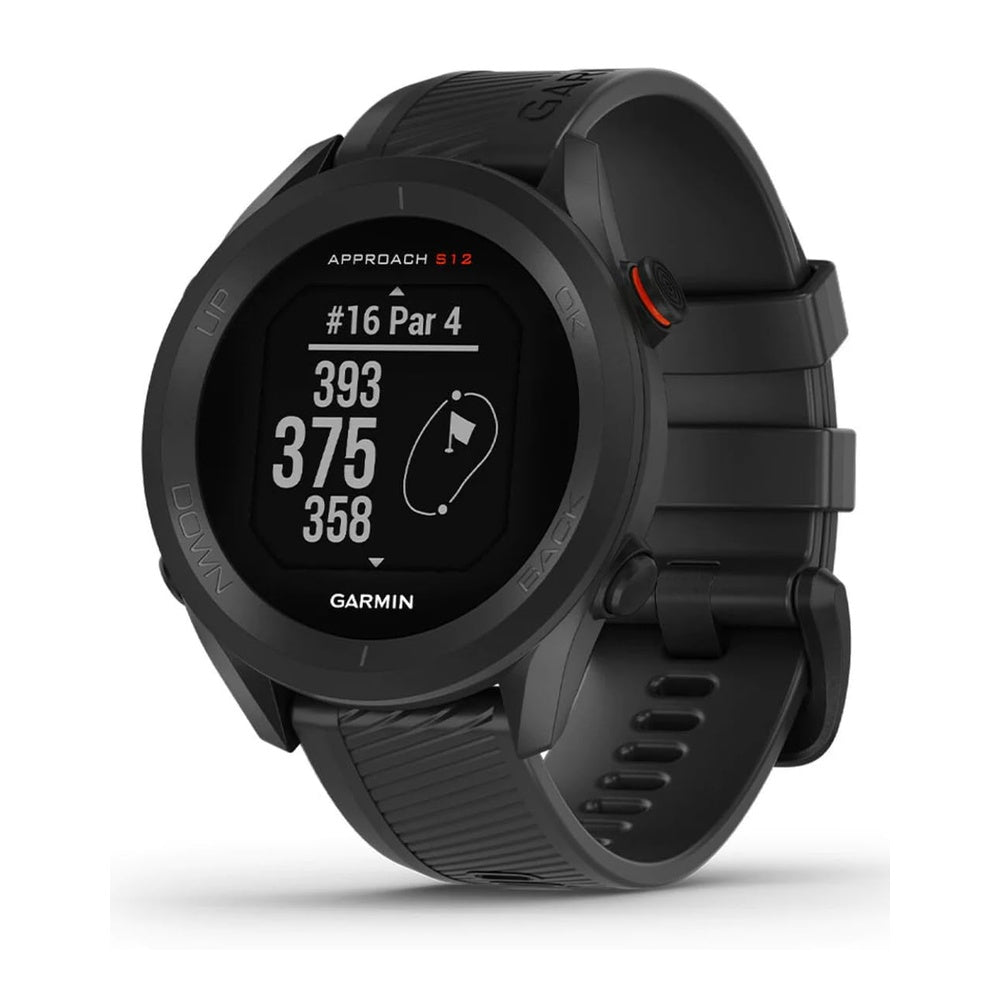 Garmin Approach S12, reloj de golf GPS fácil de usar con más de 42K campos precargados, color negro