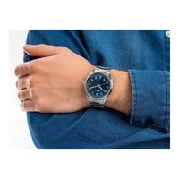 Reloj analógico Casio MTP-V005D-2B4 para hombre en acero inoxidable azul con movimiento de cuarzo y fácil lectura