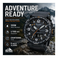 Reloj Casio Pro Trek, Sensor Triple, Resistente al Agua, Brújula, Altímetro, Barómetro, Termómetro, Movimiento de Cuarzo Solar