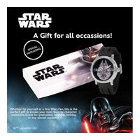 Reloj de cuarzo analógico Star Wars para adultos, diseño vintage con carcasa de acero inoxidable y resistencia al agua