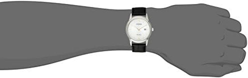 Ofertaza, CITIZEN Men's Classic Eco-Drive Leather Strap Watch, 3-Hand Date