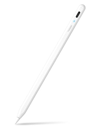 Metapen Pencil A8 for Apple iPad 2018-2025, (2X Faster Charge), Tilt Sensitivity, Pixel Precision, Stylus Pen for iPad 11/10/9/8/7/6th Gen, Pro 12.9/11/13-inch M4, Air 3/4/5/M2/M3, Mini 5/6th, White
