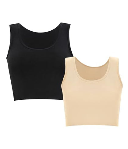 LODAY Women Transgender Tomboy FTM Elastic Chest Binder Bra Pullover Tank Top
