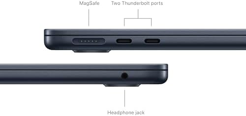 Apple MacBook Air with Apple M3 Chip, 13-inch, 8GB RAM, 256GB SSD Storage, Midnight (Renewed)