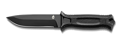 Gerber Gear StrongArm - Fixed-Blade Camping & Hunting Knife with Striking Pommel & Sheath - Premium Survival Gear - Black, Plain Edge