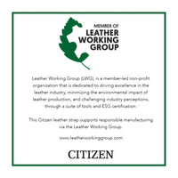 Reloj cronógrafo Citizen Eco-Drive para hombre, acero inoxidable IP negro, correa de cuero marrón, esfera negra
