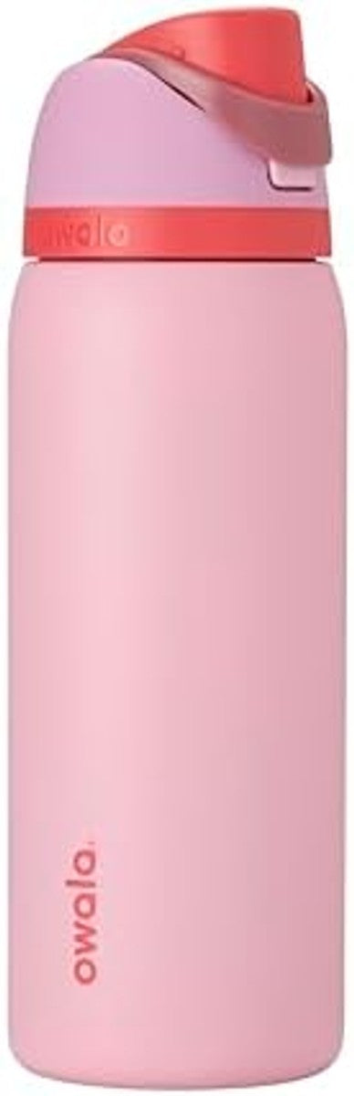 Ofertaza, Owala FreeSip Insulated Stainless Steel Water 32 oz, Pink, Angel Food Cake