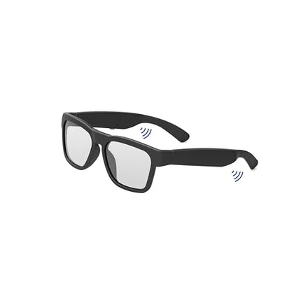 OhO Smart Glasses,Safety Glasses with Bluetooth Speaker,Indoor/Outdoor UV Protection and Voice Control,Unisex(Blue Light Lens)