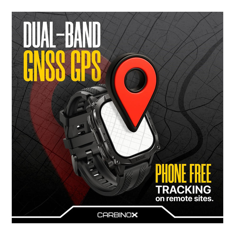 Smartwatch CARBINOX Edge con AMOLED, Bluetooth, resistente al agua, GPS y llamadas para Android e iOS