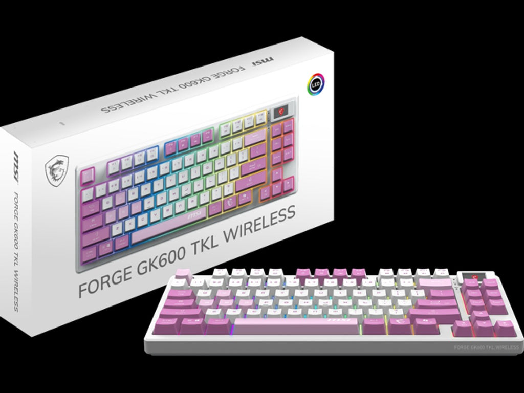 MSI Forge GK600 TKL Wireless VIOLET Gaming Keyboard