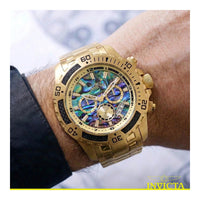 Reloj Invicta Pro Diver Scuba para hombre, diseño dorado, cronógrafo de cuarzo japonés, resistente al agua