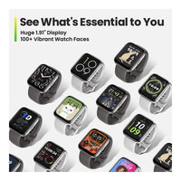 Amazfit Bip 5 Core - Reloj inteligente con duración de batería de 11 días, 120+ modos deportivos, monitor de salud, Negro