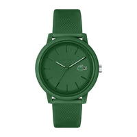 Lacoste TR90 12.12 - Reloj de cuarzo para hombre con correa de goma verde, diseño deportivo y fashion