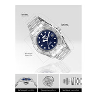 Invicta Pro Diver 34023 Reloj de Acero Inoxidable para Hombre con Esfera Azul y Movimiento de Cuarzo