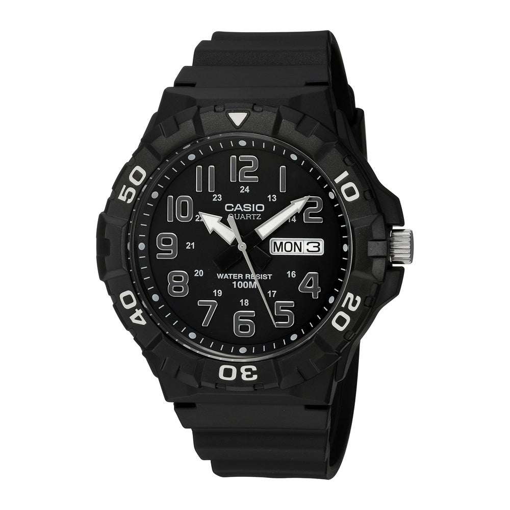 Reloj Analógico Casio para Hombre, Diseño Deportivo, Resistente al Agua con Visualización de Fecha y Bisel Giratorio