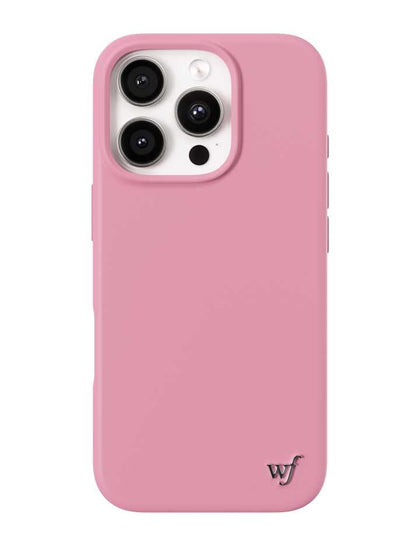 Wildflower Cases - Compatible with Apple iPhone 16 Pro, Magnetic Case | Protective Bumper, 4ft Drop Test Certified, Women Owned Small Business | Solid Pink - Silicone Simple Magnet Cute Trendy