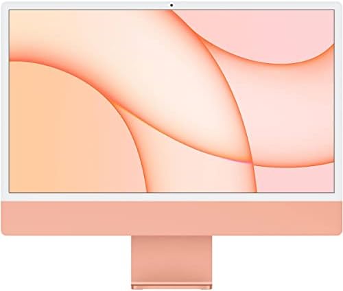 Apple 2021 iMac with Apple M1 Chip with 8-core CPU, 24-inch, 8GB RAM, 256GB SSD Storage, Orange (Renewed)