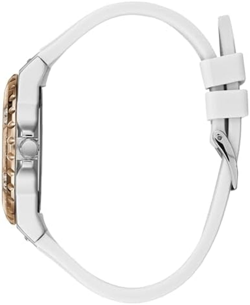 Ofertaza, GUESS Women's Stainless Steel + Stain Resistant Silicone Watch