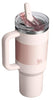 Stanley Quencher ProTour Flip Straw Tumbler with Leakproof Lid 40 oz | Built-In Straw and Handle | Cup Holder Compatible for Travel | Insulated Stainless Steel Cup | BPA-Free | Rose Quartz Fade