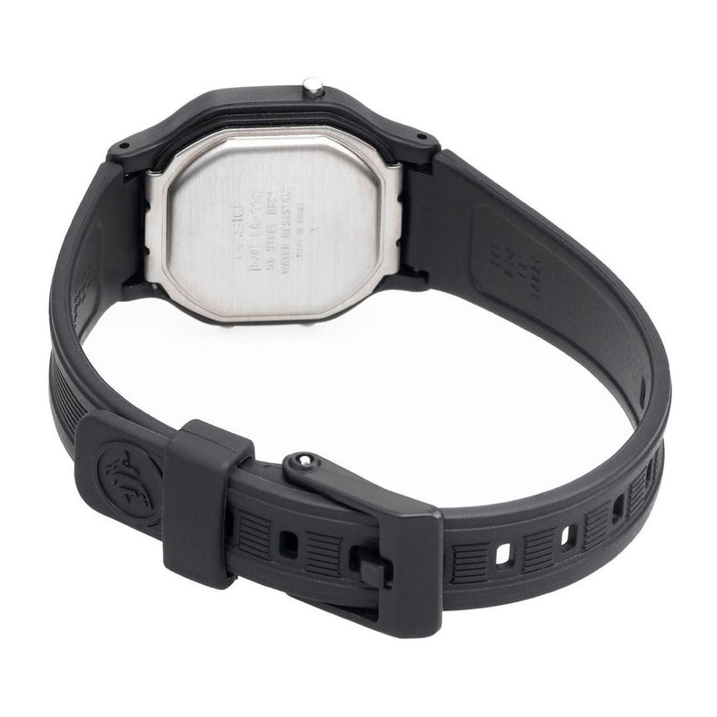 Reloj deportivo para mujer Casio LA11WB con funciones avanzadas de alarma y calendario, diseño azul con pantalla digital