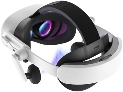 KIWI design K4 Boost Battery Head Strap for Meta Oculus Quest 3/3S, Adjustable VR Headband Accessories with Dual Charge, Extend Playtime & Reduce Facial Stress for Kids and Adults
