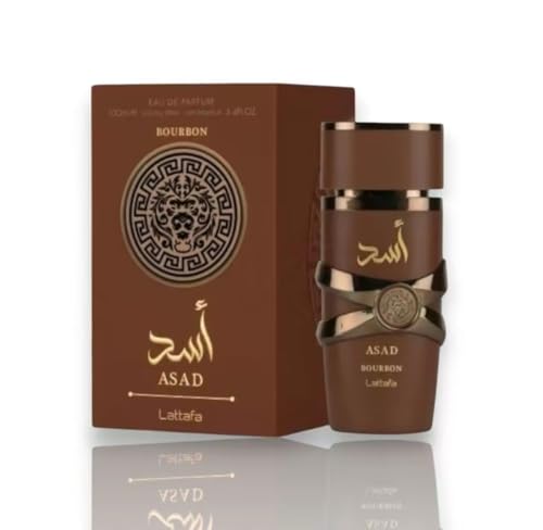 Lattafa Perfumes Yara Pink and Asad Bourbon Eau de Parfum, 100ml, 2 Pack Bundle