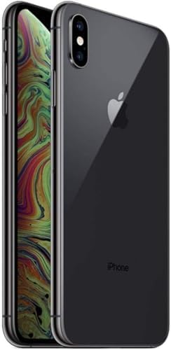Apple iPhone XS Max, 64GB, Silver - Fully Unlocked (Renewed)
