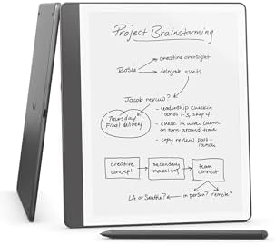 Like-New Amazon Kindle Scribe (32GB) - Your notes, documents and books, all in one place. With built-in AI notebook summarization. Includes Premium Pen - Tungsten