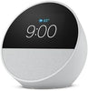 Amazon Echo Spot (newest model), Great for nightstands, offices and kitchens, Smart alarm clock with Alexa+ Early Access, Glacier White