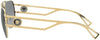 Versace VE 2225 100287 Gold Metal Aviator Sunglasses Grey Lens