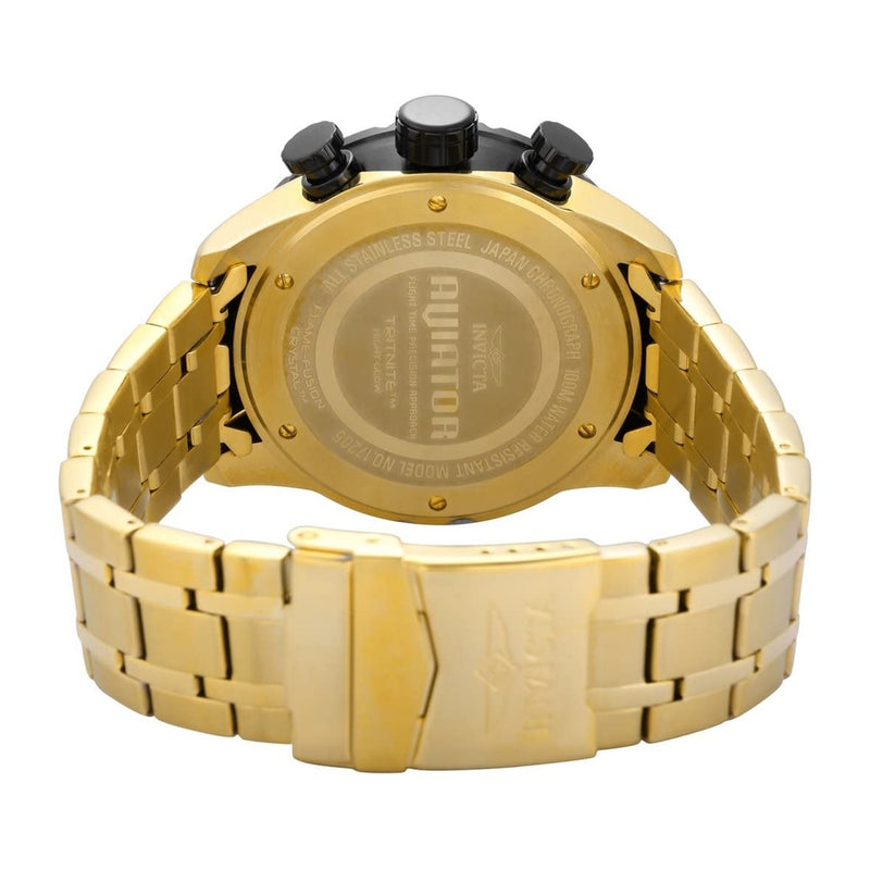 Invicta reloj japonés de cuarzo para hombre, diseño aviador, pantalla analógica, correas de acero inoxidable