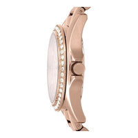 Reloj de pulsera multifuncional Fossil Riley para mujer, acero inoxidable, cronógrafo, resistente al agua, oro rosa