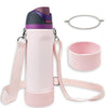 Silicone Boot Set for Owala Water Bottle 24 oz, 32 oz, 40 oz - Includes Non-Slip Sleeve, Shoulder Strap & Handle Strap, Perfect Owala Accessories, Fits Owala Tumbler, Owala FreeSip, Owala Candy Coated
