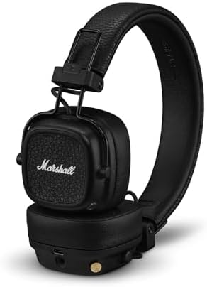 Marshall Major V On-Ear Wireless Bluetooth Headphones - Black