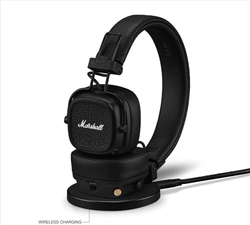Marshall Major V On-Ear Wireless Bluetooth Headphones - Black