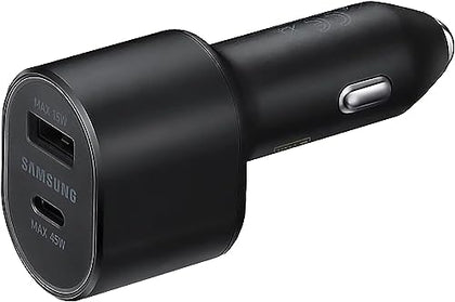 Samsung Super Fast Dual Car Charger (45W+15W) Dual Ports USB-C & USB-A - Black - EP-L5300XBEGWW