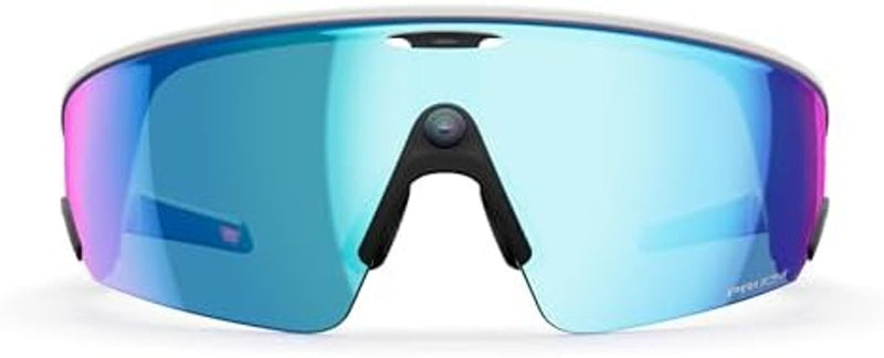 Amazon Oakley | Meta Vanguard with Meta AI, Audio, Photo, Video Compatibility - White, Prizm™ Sapphire
